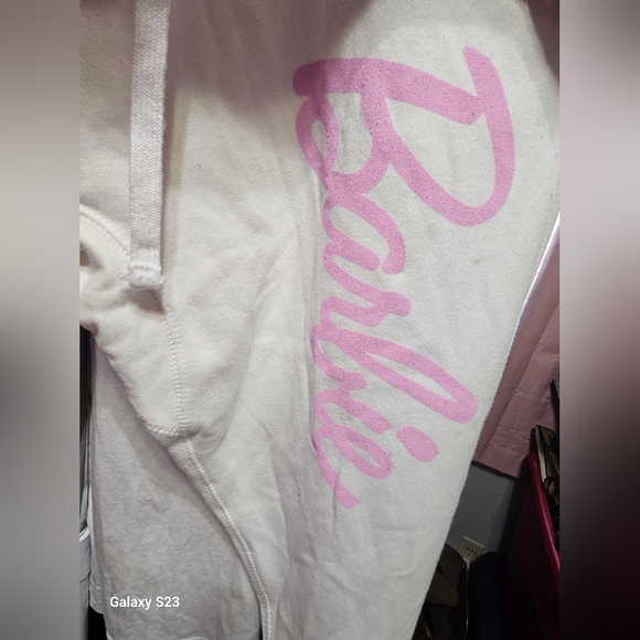 Barbie Sz. XL White Jogger Sweat Pants - Picture 3 of 3